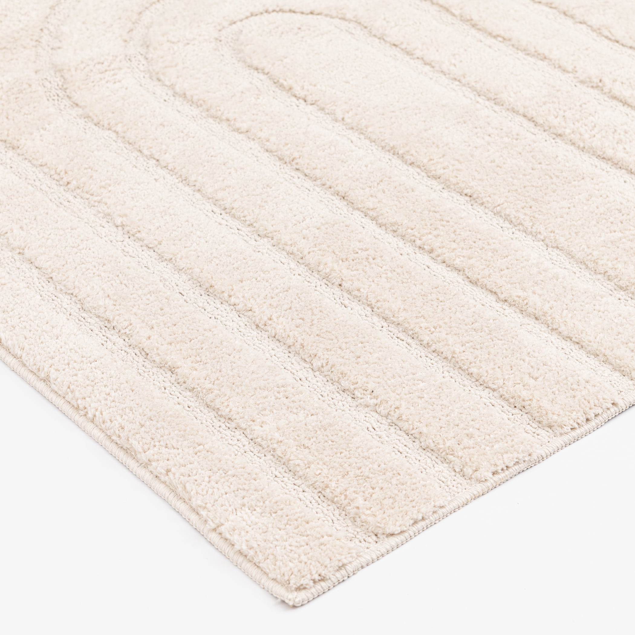 Better Homes & Gardens Arches Hi Low Indoor Area Rug, Ivory, 6'7"x9'