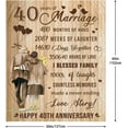 thumbnail image 2 of 40th Wedding Anniversary Blanket Gift, 40th Marriage Anniversary Blanket Gift Flannel 50"x60" Throw Blanket for Wife Husband, 2 of 6