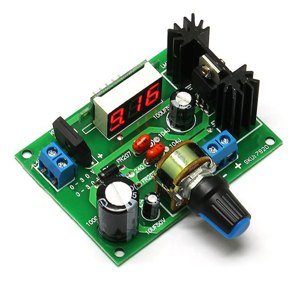 LM317 Adjustable Voltage Regulator Step-down Power Supply Module LED Meter FP 