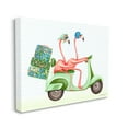 thumbnail image 3 of Stupell Industries Flamingo Couple Riding Motor Scooter Packed Luggage Graphic Art Gallery Wrapped Canvas Print Wall Art, Design by Amelie Legault, 3 of 5