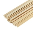 thumbnail image 3 of 30 PCS Natural Bamboo Sticks for Crafts, 11.8 Inch Unfinished Wood 0.39 Inch Square Natural Wood Slats for DIY Crafts Furniture Model Making, 3 of 7