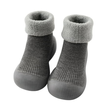 

JHLZHS Toddler Sandals Boys Kids Toddler Baby Boys Girls Solid Warm Knit Soft Sole Rubber Shoes Slipper Stocking Soft Shoes Baby Boy Shoes Baby Boy Shoes