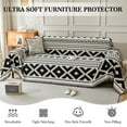 thumbnail image 6 of Eurhowing Boho Sofa Cover for 2 Cushion Couch, Stretchable Chenille Couch Slipcover, Washable Pet Friendly Sofa Throws Furniture Protector for Home Decor, 71" X102", Black, 6 of 10