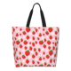 thumbnail image 1 of Disketp Hand Drawn Strawberry Bolsa Tote Estampada para Mujer, Bolso de Hombro y de Mano para Compras y Viajes, 1 of 8