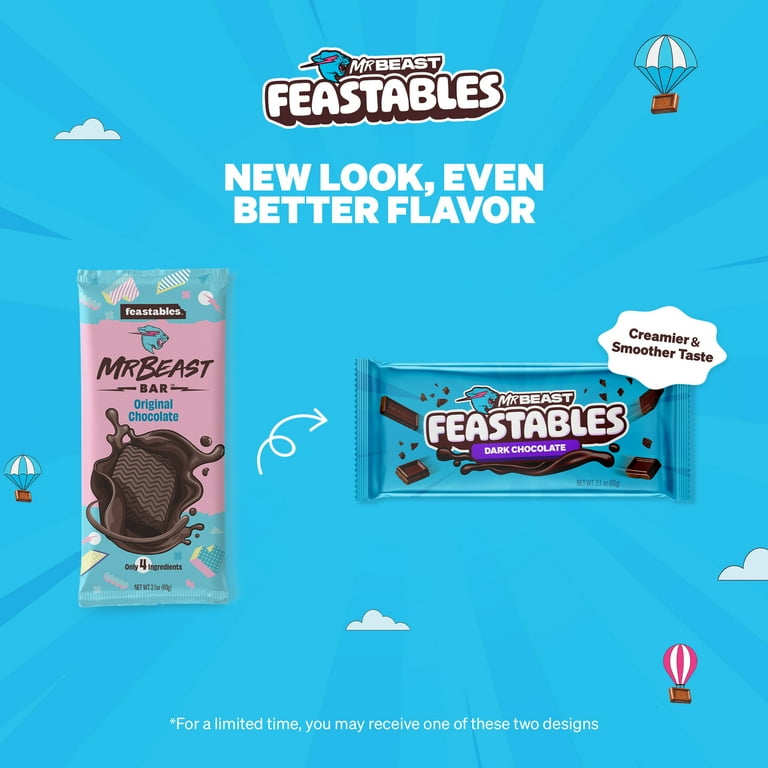 Feastables MrBeast Richer Dark Chocolate Bar, Creamier Texture