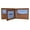 Tan, variant on MOGA High End Leather Mens Bifold Wallet w/ Middle ID Card Flap 90052