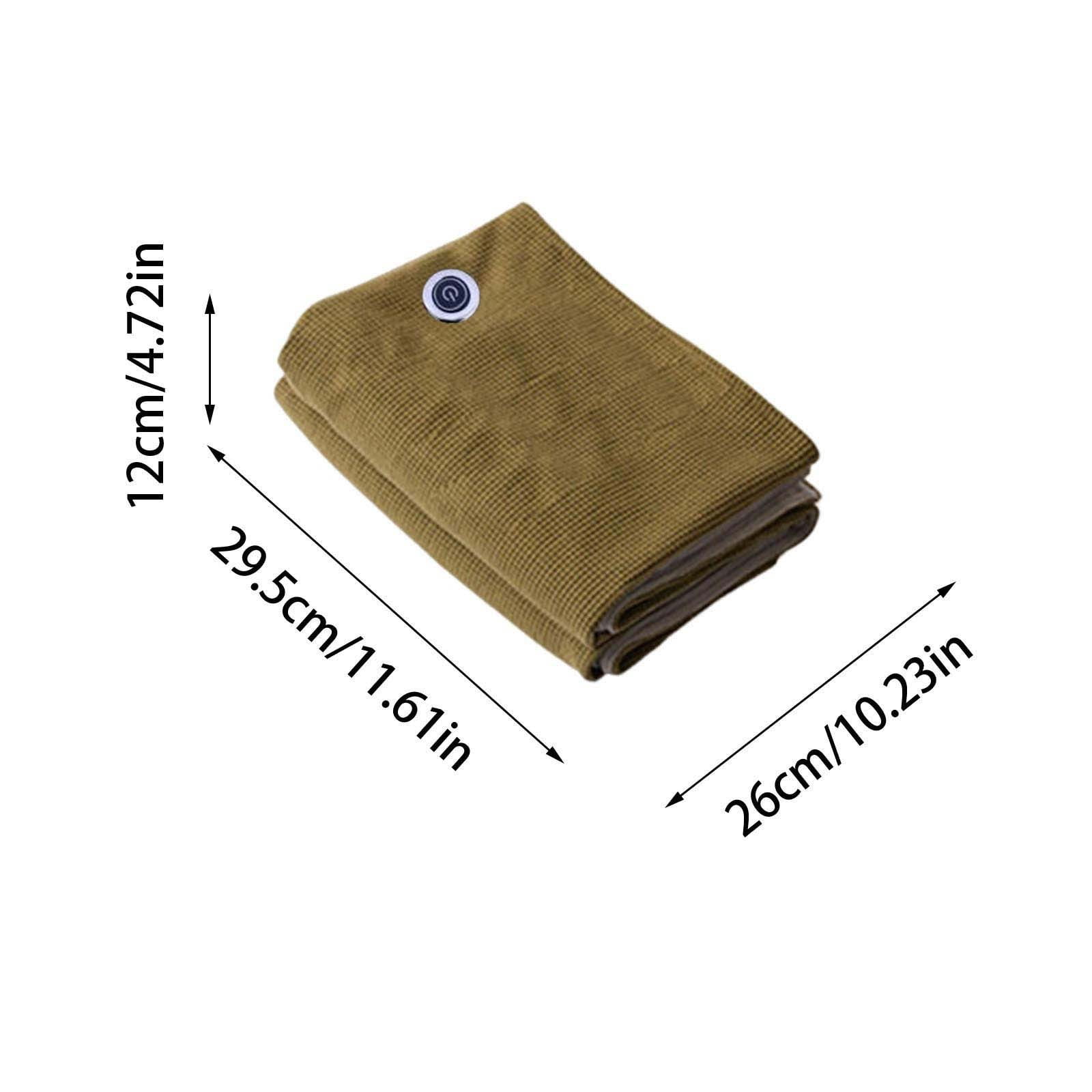 Kumdkd USB Heated Blanket - 59x28 Inch Wearable Electric Throw, Portable Heating Wrap with Zipper, Machine Washable Dark Green Blanket for Office, Travel, Home Use