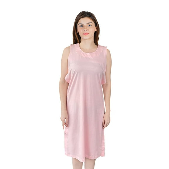 Pink Cotton Patient Gowns, Breathable 100% Cotton Cloth, 20 Count, Medium