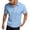 Sky Blue, variant on IWRICH Men's Button up Texture Polo Shirts Short Sleeve Jacquard Tees Solid Color Casual Trendy Tops White XL