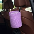 thumbnail image 5 of Easygdp Lilac Glittering Car Trash Can Garbage Car Accessories Trash Can Car Waste Bin for for Driver and Passenger Any Vehicle, 5 of 7