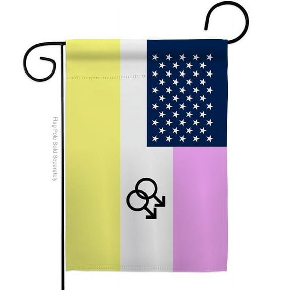 Americana Home & Garden G149665-BO US Twink Support Pride 13 x 18.5 in. Double-Sided Decorative Horizontal Garden Flags for House Decoration Banner Yard Gift