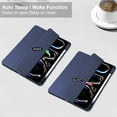 thumbnail image 2 of ELEHOLD Trifold Case for iPad Pro 13 inch 2024 -Slim Leather Auto Wake Sleep Kickstand Case Built-in Pencil Holder Acrylic Transparent Clear Back Shockproof Cover for iPad Pro 13" 2024,Darkblue, 2 of 8