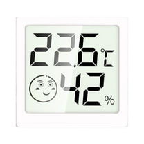 Latrodar Indoor Mini Small Digital Hygrometer LCD Electronic Digital Temperature Hygrometer Practical&Affordable Baby Room Warehouse white 4x2 Inch Home Decor