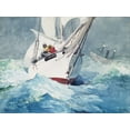 thumbnail image 2 of Homer, Winslow 14x12 Black Ornate Wood Framed with Double Matting Museum Art Print Titled - Reefing sails around Diamond Shoals, Cape Hatteras, 2 of 4