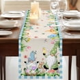 thumbnail image 3 of Table Runners 70 Inches Long Dress Scarves, Easter Farmhouse Coffee/Dining/Kitchen Table Decor, Holiday Table Runner, Spring Gnomes Bunny Butterfly Duck Floral Plaid 13x70 Inch, 3 of 9