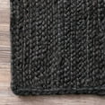 thumbnail image 4 of Handmade Braided Natural Pure Black Jute Round Rugs Size 5 x 5 Feet Round, 4 of 4
