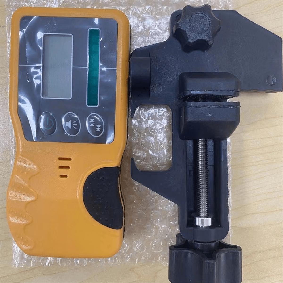 Receiver of Self-Leveling Rotary Laser Level Ourdoor RRotating Laser Level Detector with Heavy-Duty Clamp Green Light,1 * Laser Level,Yellow