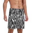 thumbnail image 2 of Wukai Zebra Men’s Short Pajama Pants With Pockets Soft Sleep Pj Shorts for Men-Small, 2 of 6