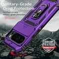thumbnail image 5 of for Google Pixel 9 Pro XL Case with Slide Camera Cover HD Screen Protector [Military Grade 16ft. Drop Tested] Magnetic Ring Holder Kickstand Protective Phone Case for Google Pixel 9 Pro XL, Purple, 5 of 17