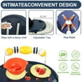 thumbnail image 4 of JieC Baby High Chair, 4 in 1 Convertible Highchair for Babies & Toddlers, Double Tray Dining Chair with 5-Point Harness & Silent Wheel,Blue, 4 of 10