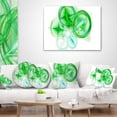 thumbnail image 4 of Designart Green Fractal Desktop - Abstract Throw Pillow - 16x16, 4 of 5