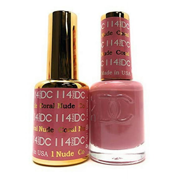 DND - DC Duo Soak off Gel & Matching nail polish - CORAL NUDE #DC114