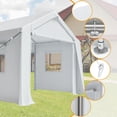 thumbnail image 4 of Kicctian Heavy Duty 12x20 FT Carport, Portable Carport Garage, with Removable Walls, 4 Doors & 4 Windows, Waterproof & UV-Resistant, Ideal for Cars, Trucks, Boats, RVs, 4 of 10