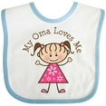 thumbnail image 3 of Inktastic My Oma Loves Me Granddaughter Gift Girls Baby Bib, 3 of 4