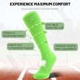 thumbnail image 4 of Lanola 3 Pairs Kids Youth Baseball Socks Cushioned Soccer Football Softball Socks for Boys Girls, 4 of 6