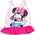 thumbnail image 2 of Disney Minnie Mouse Infant Baby Girls Racerback Tankini Top and Bikini Bottom Swim Set Infant to Little Kid, 2 of 5