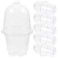 thumbnail image 5 of 15 Packs 3.6 Inch Clear Nursery Pots with Humidity Domes, Variety Sizes Seed Starting Pots with Drainage Holes, Transparent Garden Containers for Succulents, Flowers and Cactus-Clear, 5 of 10