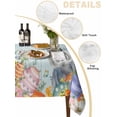 thumbnail image 5 of Easter Suqare Tablecloth - 60 x 60 Inch, Country Spring Botanical Eggs Trees Wooden Grain Waterproof & StainResistant Tablecloth, Washable Oil-proof Table Cover for Dining/Party/Wedding/Buffet, 5 of 9