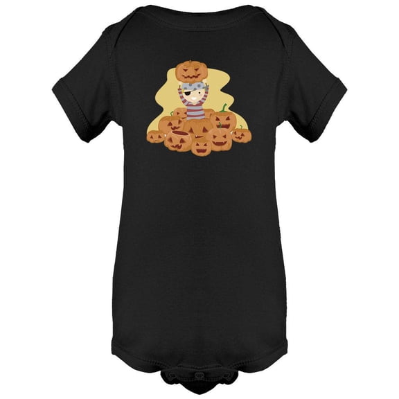 Kid With Jack O Lanterns Bodysuit Infant -Image by Shutterstock,  Newborn