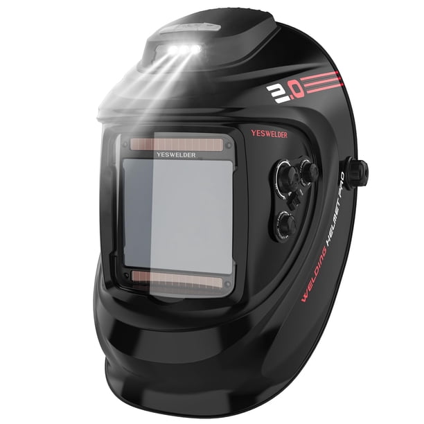 Casco de soldadura YESWELDER de oscurecimiento automático con ventilador recargable