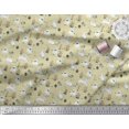 thumbnail image 2 of Soimoi Beige Poly Georgette Fabric Mushroom,Oaknut & Rabbit Animal Decor Fabric Printed BTY 52 Inch Wide, 2 of 3