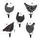 thumbnail image 5 of Decoración impermeable del césped del jardín de la estaca hueca de acrílico del arte de la yarda de la estaca del pollo, tipo F Eigraketly HA003969-03, 5 of 6