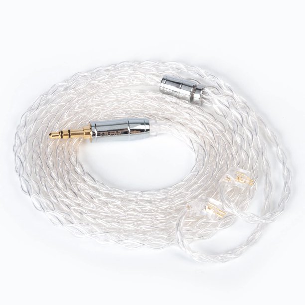 Cable para audífonos keephifi KBEAR de plata pura 4N de 1,25 m