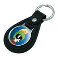 thumbnail image 2 of Black Leather  Looney Tunes Marvin The Martian Keychain, 2 of 6