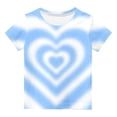 thumbnail image 6 of YAYUBA Shirts for Girls 10-12 Letter Graphic Printed Round Neck Back To School Short Sleeve T Shirt Cotton Dress Shirt Preppy Girls Summer Tops T-Shirts, 12-13 Years, Blue, 6 of 7
