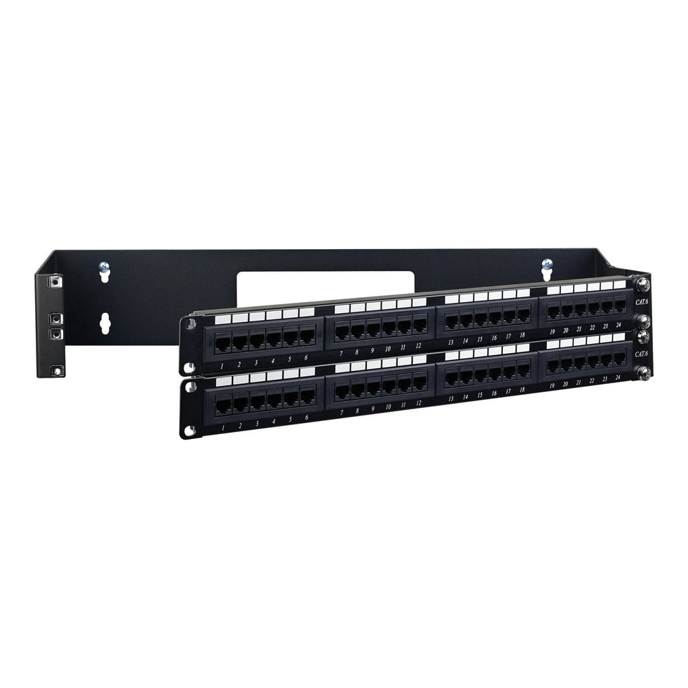 2U Hinged Wall Mount Patch Panel Bracket 6 inch Deep 19" Patch Panel Swing Rack
