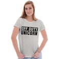 thumbnail image 4 of Off Duty Unicorn Fantasy Womens Slim Fit Graphic Tee Brisco Brands X, 4 of 5