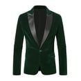 thumbnail image 4 of Xzbqbs Mens Blazer Casual Sport Coats Slim Fit One Button Velvet Suit Jacket Lightweight Sports Jacket Business Suit Jacket for Men, 4 of 7