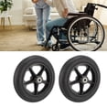thumbnail image 1 of Ruedas De Repuesto Para Silla De Ruedas, Alta Capacidad De Carga, 2 Piezas, Rodamientos De Metal, Ruedas De PU Para Silla De Ruedas, Resistentes Al Desgaste Para Personas Mayores, 1 of 7