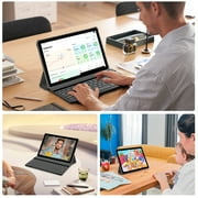 Android 15 10 Inch Tablet, 6GB RAM 128GB ROM, 5G Wi Fi Tablet with Keyboard, 1280x800 IPS Table Touchscreen, 8000mAh Battery, Adult Tablet,Gray