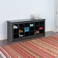 thumbnail image 3 of Wright Home Banc de Rangement pour Chaussures à 18 Casiers en Bois, Fini Noir, 3 of 4