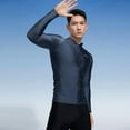 thumbnail image 3 of AquaPlay Men's Rash Guard Quick-Drying Full Zipper Surfing Diving Suits Swimwear Long Sleeve Suit Swimming Surf Clothing Beach Outdoor Sport, 3 of 7