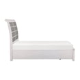 thumbnail image 6 of Classic Antique White and Gray Queen Platform Bed with Footboard Drawers Wooden Furniture 1pc, 6 of 7