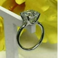 thumbnail image 3 of Lab-Created 3CT Asscher Cut Diamond Solitaire Ring 14K White Gold Plated Silver, 3 of 3