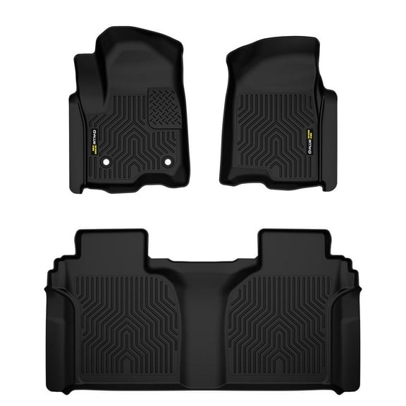 TPE WeatherBeater Floor Mats Set Liner Fit For 2019-2025 Silverado Sierra 1500 2500 3500 Crew Cab