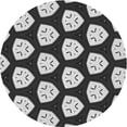 thumbnail image 1 of Ahgly Company Indoor Round Patterned Charcoal Black Novelty Area Rugs, 7' Round, 1 of 6